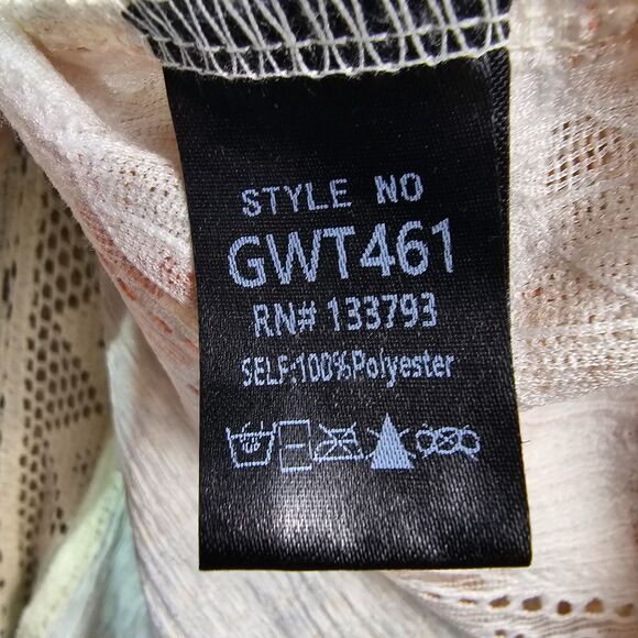 POL Boho Babe mixed media floral Blouse Multi-Color Pattern Women's Size Medium - Picture 11 of 15